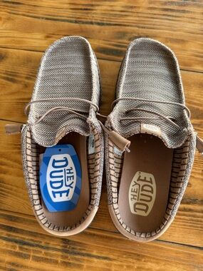 Hey Dude Knit Slip-On Sneakers in Light Taupe